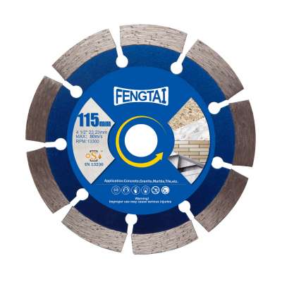 115*2.0/1.2*12*9T*22.23mm Cold Press sintered diamond segmented  diamond saw blade for dry cutting concrete